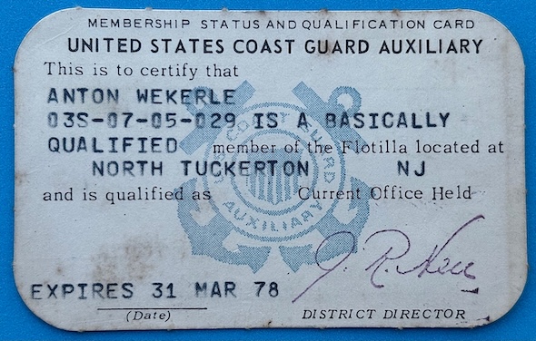 Auxiliary ID Card 1978 - early version